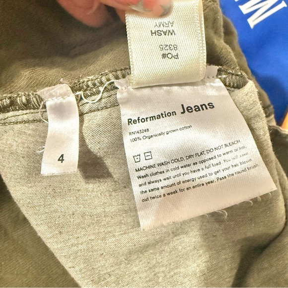 REFORMATION Kenny Army Green Boiler Jumpsuit Size: 4 - Picture 11 of 11